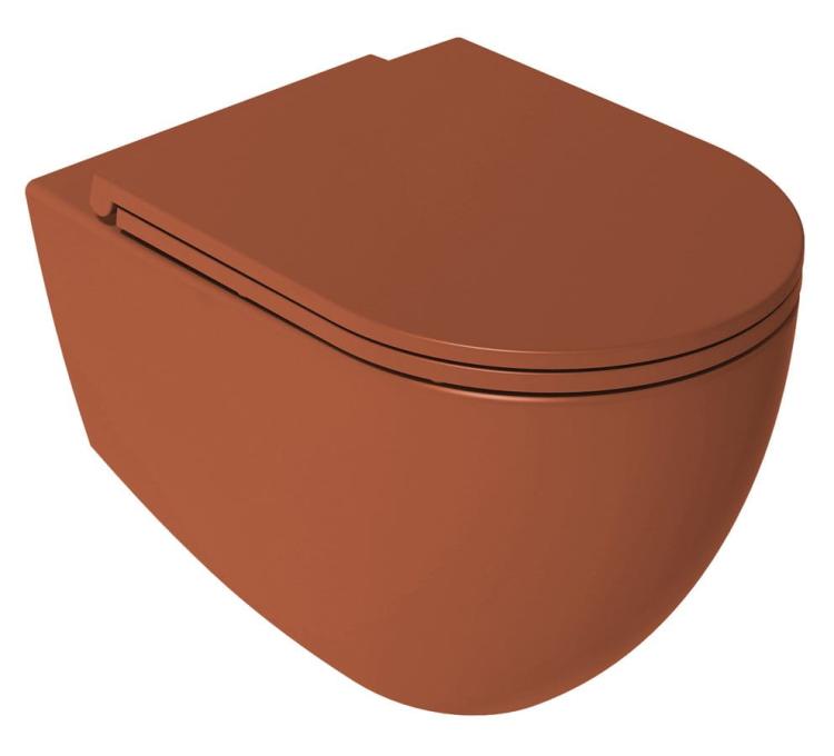 INFINITY Deska WC SLIM, Easy Take, Soft Close, terracotta 40KF0548I-S wizualizacja