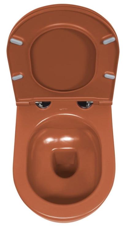 INFINITY miska WC wisząca, Rimless, 36,5x53cm, terracotta 10NF02004-2U z góry