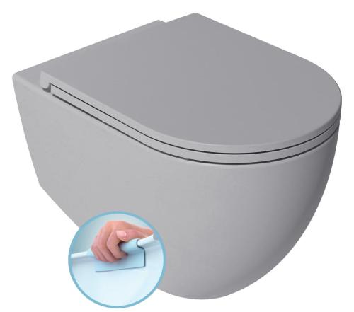 INFINITY miska WC wisząca, Rimless, 36,5x53cm,szary 10NF02004-2V