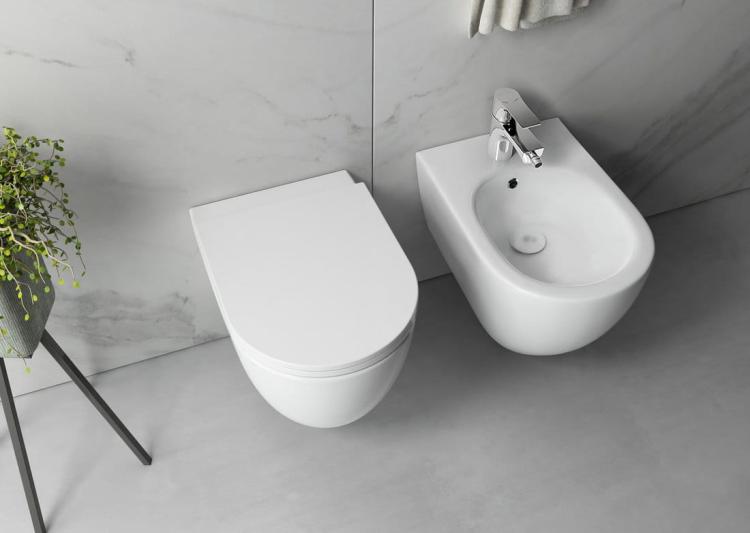 INFINITY bidet wiszący 36,5x53 cm, biały mat 10NF41001-2L wizualizacja