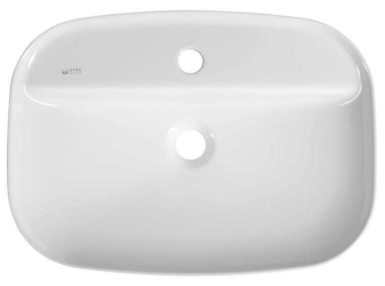 INFINITY umywalka wpuszczana w blat, 55x40cm, biały 10NF50055 z góry