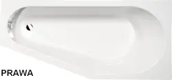 TIGRA Wanna akrylowa asymetryczna 170x80 cm (prawa) 90611
