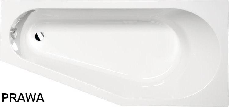 TIGRA Wanna akrylowa asymetryczna 170x80 cm (prawa) 90611