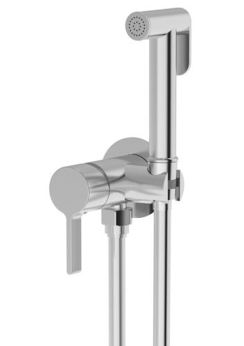 ICONIC bateria bidetowa podtynkowa ze słuchawką bidetową i wężem, chrom AF040