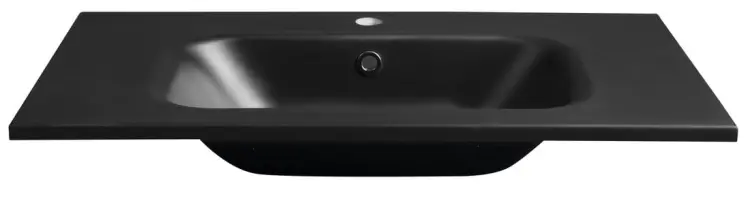 SIDRA umywalka kompozytowa 81x46 cm, czarny mat SD081B front