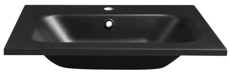 SIDRA umywalka kompozytowa 61x46 cm, czarny mat SD061B front