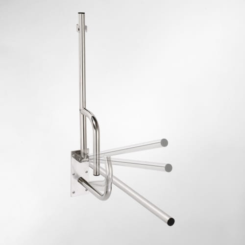 Poręcz łazienkowa składana 76 cm stal nierdzewna 301102091 schemat