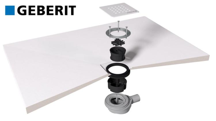 TRENECA Syfon do brodzików 90mm, DN40, beżowy mat 84999.81 przekrój