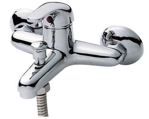 SANOTOP Bateria wannowa ścienna, chrom połysk 9835-2
