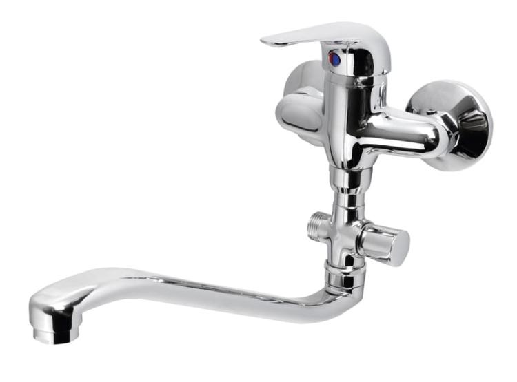 AQUALINE 35 bateria wannowa/umywalkowa ścienna chrom połysk 52140