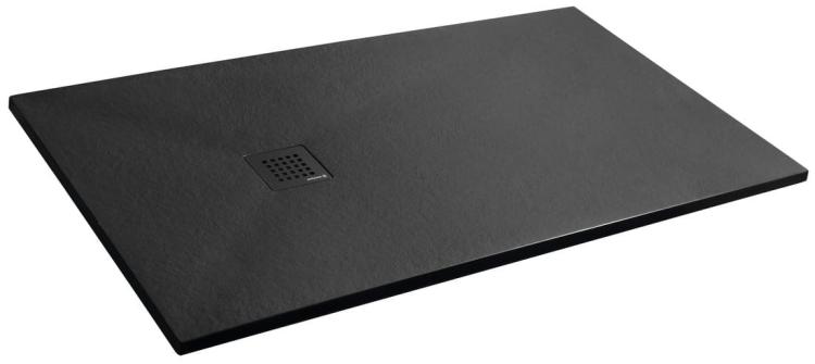 TRENECA brodzik kompozytowy z możliwością docinania 130x90 cm, czarny mat 84308.21  bokiem
