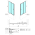 DEEP BLACK Drzwi prysznicowe do wnęki przesuwne 110x165 cm MD1116B rys
