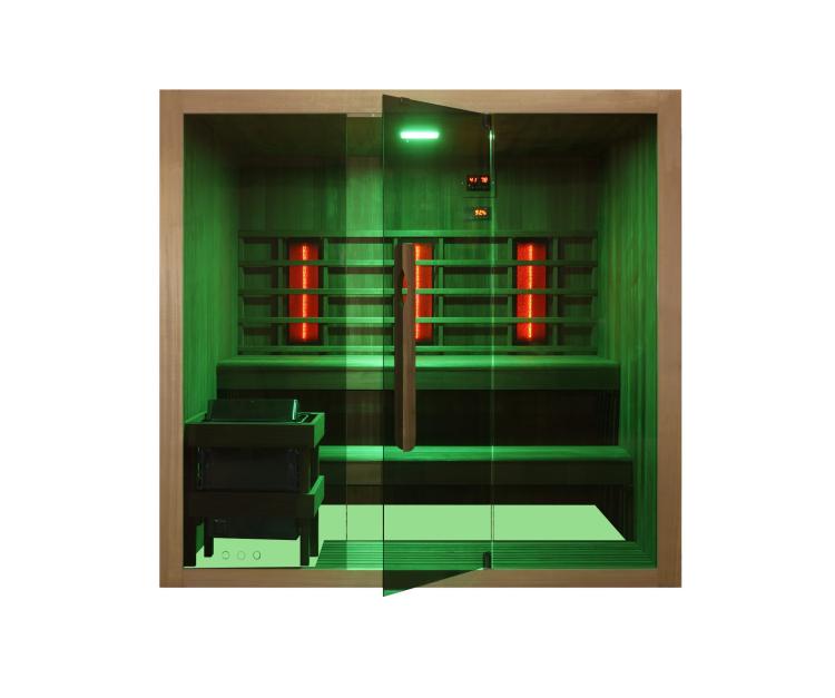 KOTKA Sauna na podczerwień 4-5 osobowa 200x150x190 cm F70150 zielone światło