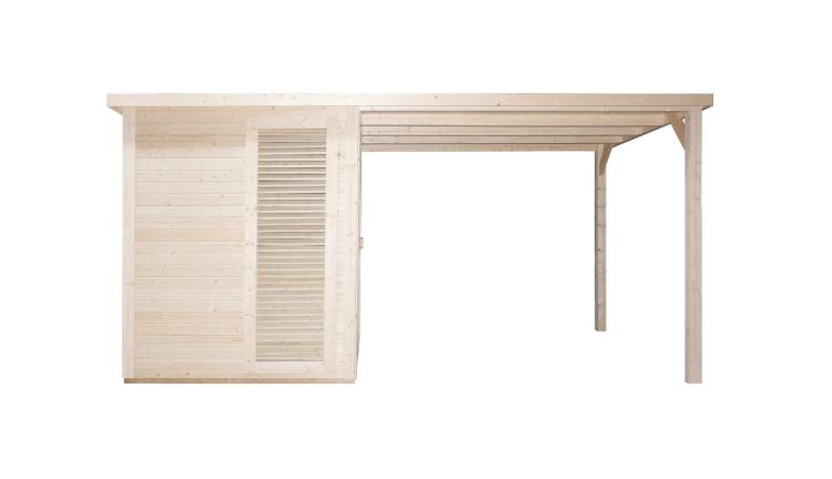 RAUMA Sauna zewnętrzna ogrodowa 4-osobowa sucha Fińska z przedsionkiem F30460 front