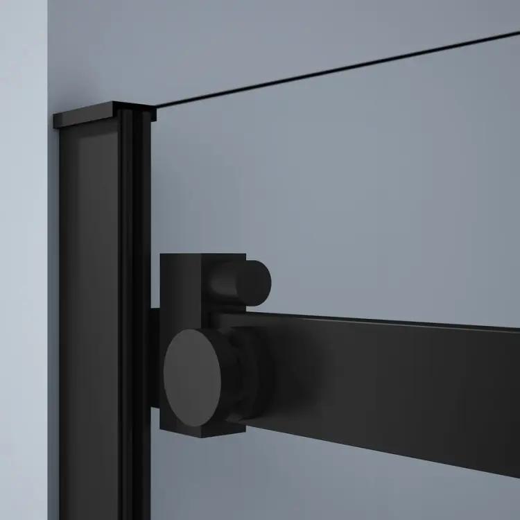 DRAGON BLACK kabina prysznicowa prostokątna 800x900 mm, wejście z rogu, szkło czyste GD4280BGD4290B rolki