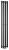 PILON grzejnik łazienkowy 270x1800 mm, 464 W 4 wieszaki, czarny mat IZ122T