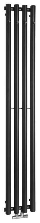 PILON grzejnik łazienkowy 270x1800 mm, 464 W 4 wieszaki, czarny mat IZ122T