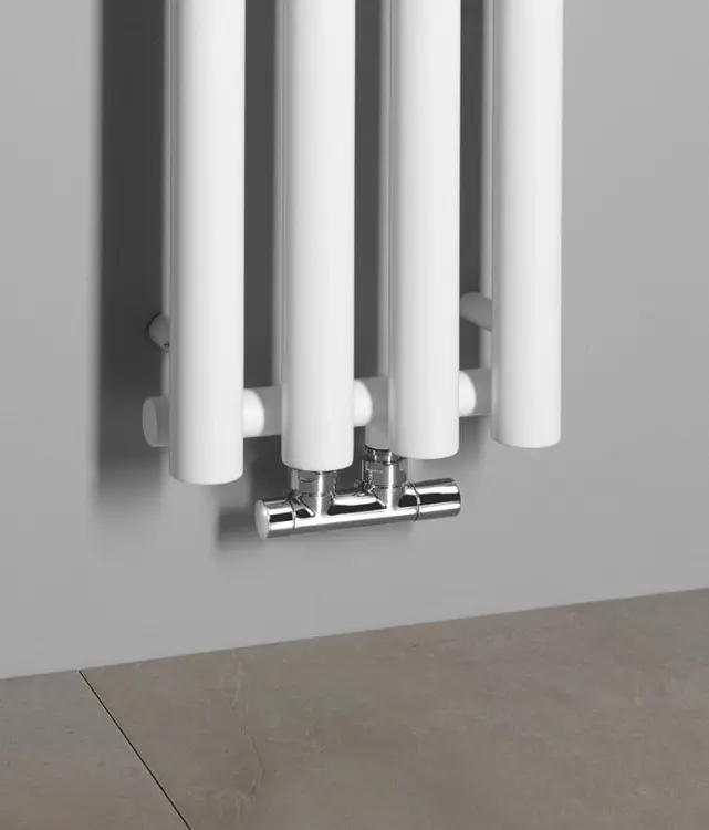 PILON grzejnik łazienkowy 270x1800 mm, 619 W 4 wieszaki, biały mat IZ121T podłączenie