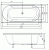 ASTRA B Wanna akrylowa prostokątna 165x75 cm 32611 rysunek techniczny