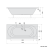 LEVANA Wanna akrylowa prostokątna 170x80 cm czarny mat 71745.21 rysunek techniczny