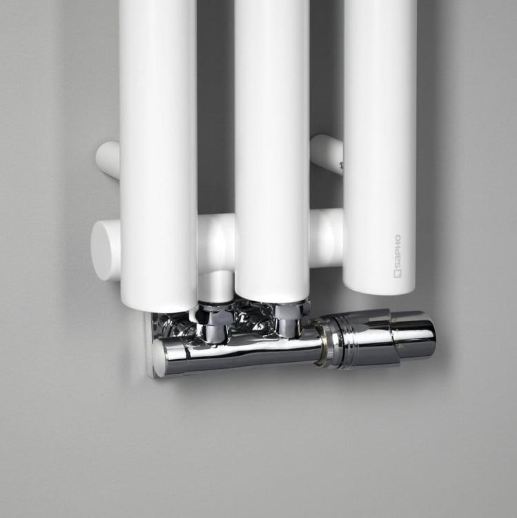 PILON grzejnik łazienkowy 196x1800mm, 3 wieszaki, biały mat IZ127T podłączenie