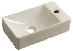 MARGITHA umywalka ceramiczna 38x22 cm prawa ivory MGT38221