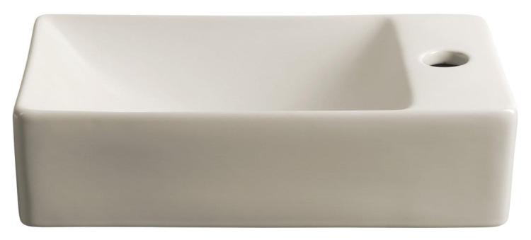 MARGITHA umywalka ceramiczna 38x22 cm prawa ivory MGT38221 bok