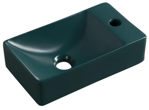 MARGITHA umywalka ceramiczna 38x22 cm prawa petrol MGT38220