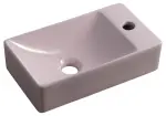 MARGITHA umywalka ceramiczna 38x22 cm prawa różowy MGT38222