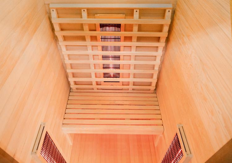 RUBY 1A Sauna na podczerwień 1 osobowa 90x100x195 cm J20090 siedzisko