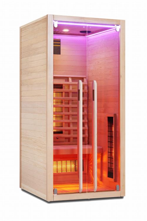 RUBY 1A Sauna na podczerwień 1 osobowa 90x100x195 cm J20090  bok