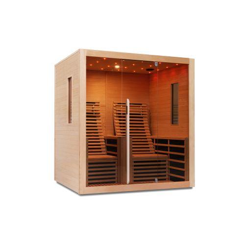CARBON 2A Sauna na podczerwień 2-osobowa 180x150x195 cm J10180 bokiem