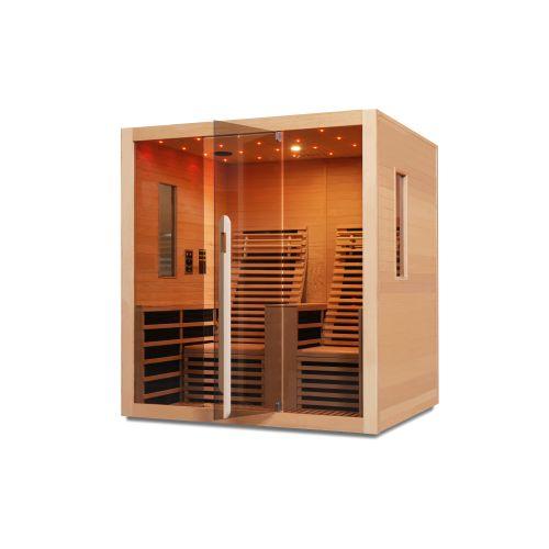 CARBON 2A Sauna na podczerwień 2-osobowa 180x150x195 cm J10180 bok