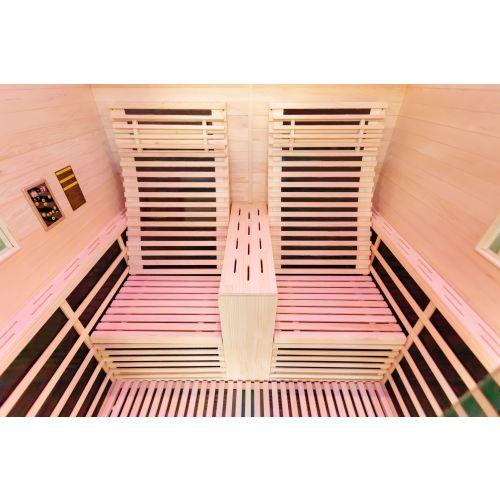 CARBON 2A Sauna na podczerwień 2-osobowa 180x150x195 cm J10180  wnętrze