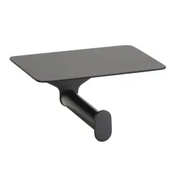 ORGANIC BLACK Wieszak na papier toaletowy z półką  167112150