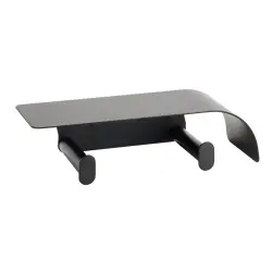 ORGANIC BLACK Wieszak na papier toaletowy z półką  podwójny 167112160