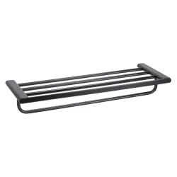 ORGANIC BLACK Półka na ręczniki z relingiem 167105150