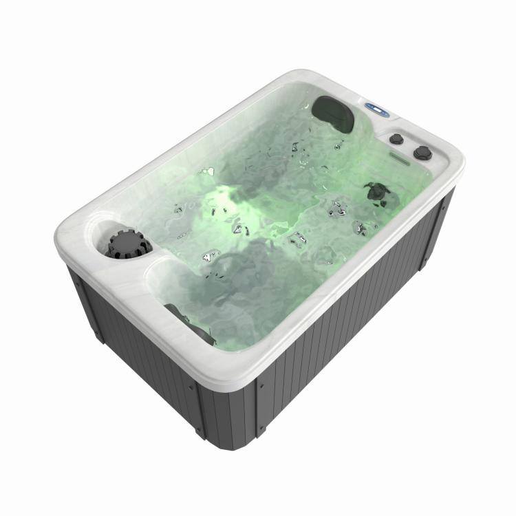 Basen ogrodowy 2 osobowy JACUZZI - biały marmur SPA30 podświetlenie zielone