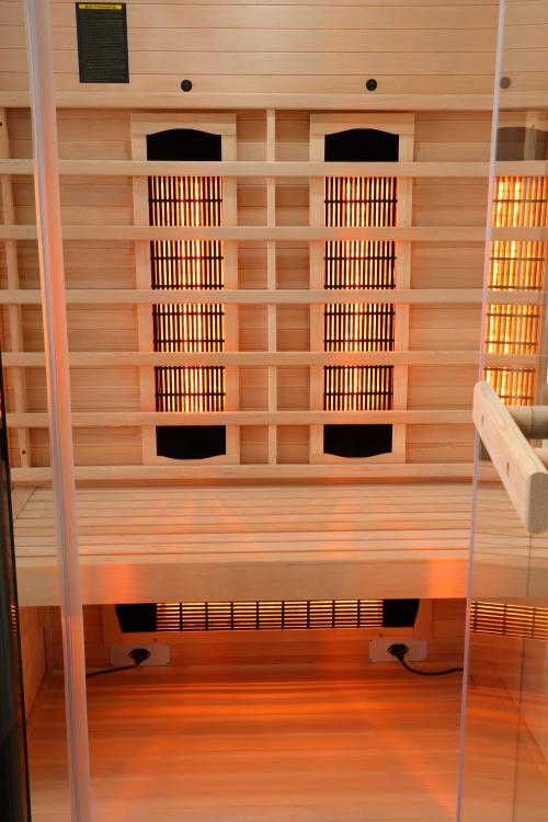 Billund 2A 2-Osobowa Sauna na podczerwień 125 x 100 x 190 cm SB40125 promienniki