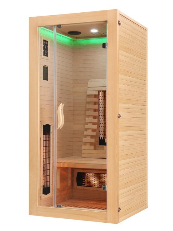 Malmo 1-osobowa Sauna na podczerwień 90 x 90 x 190 cm SB10090 zielony