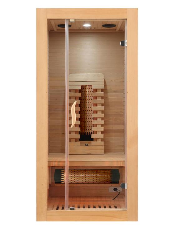 Malmo 1-osobowa Sauna na podczerwień 90 x 90 x 190 cm SB10090 promienniki
