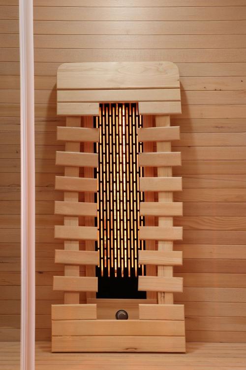 Malmo 1-osobowa Sauna na podczerwień 90 x 90 x 190 cm SB10090 z bliska
