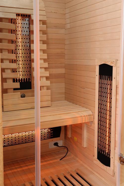 Malmo 1-osobowa Sauna na podczerwień 90 x 90 x 190 cm SB10090 siedzisko