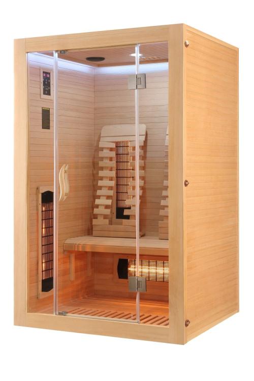 Malmo 2-Osobowa Sauna na podczerwień 120 x 105 x 190 cm SB10120 podświetlenie