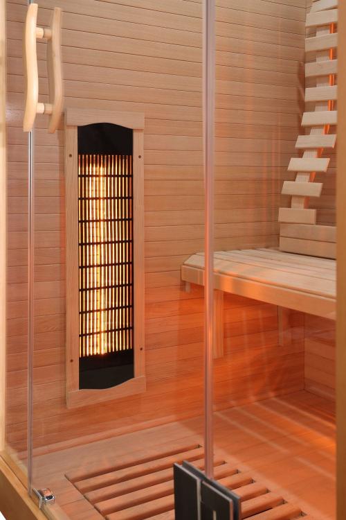 Malmo 2-Osobowa Sauna na podczerwień 120 x 105 x 190 cm SB10120 wnętrze