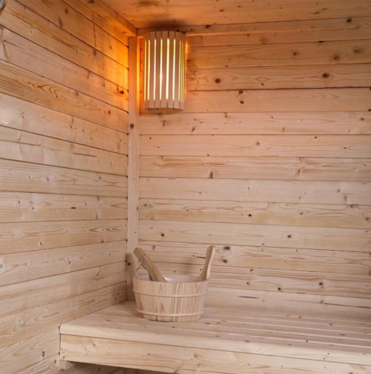 HELSINKI Sauna zewnętrzna ogrodowa 3-osobowa sucha Fińska świerk F30150 cebrzyk