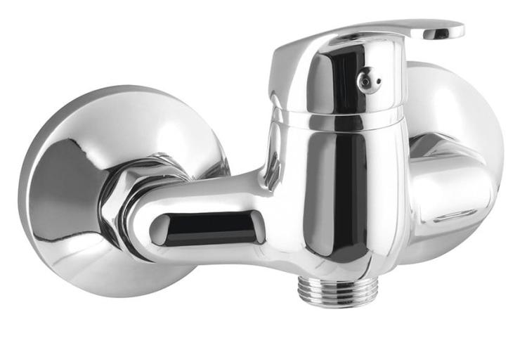 AQUALINE 35 bateria umywalkowa ścienna 3/4", rozstaw 100mm, bez wylewki, chrom 52131