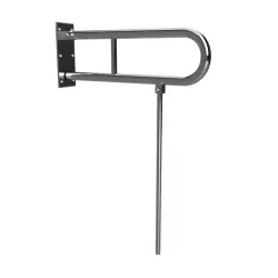 Poręcz łazienkowa składana w kształcie U 750 mm z nogą podporową  stal nierdzewna 301606301N