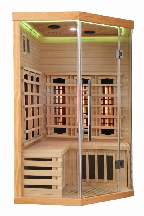 SUPREME Sauna na podczerwień 2 osobowa 120x120x190 cm SB80120 zółte