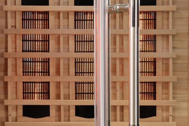 SUPREME Sauna na podczerwień 2 osobowa 120x120x190 cm SB80120 wnętrze